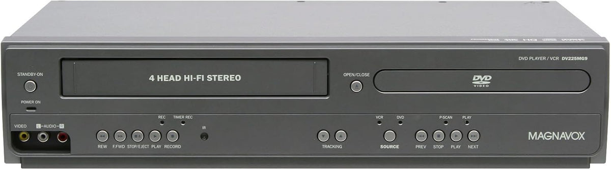 Magnavox DV225MG9 DVD Player and 4 Head Hi-Fi Stereo VCR (Renewed)