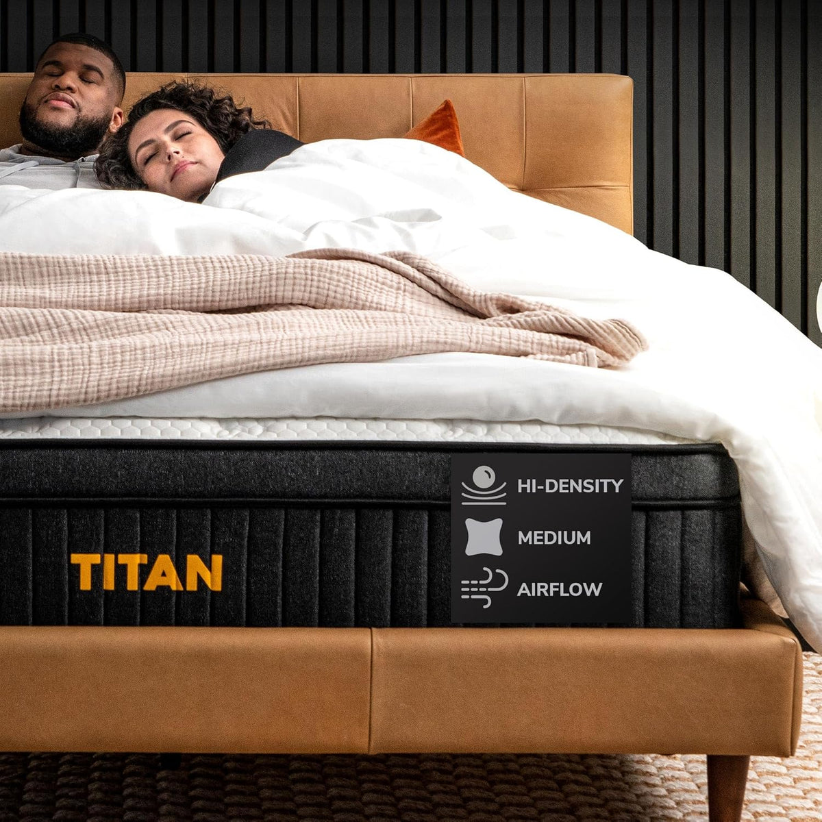Brooklyn Bedding Titan 13" Hybrid Luxe Mattress for Plus Size Sleepers, Split Cal King 36x84, Order 2 to Make a Set