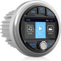 Bluetooth Marine Gauge Stereo System: Waterproof Boat Radio Receiver - 2.8 Inch LCD Display Digital Multimedia MP5 Player AM FM USB AUX Subwoofer 200 Watts Output