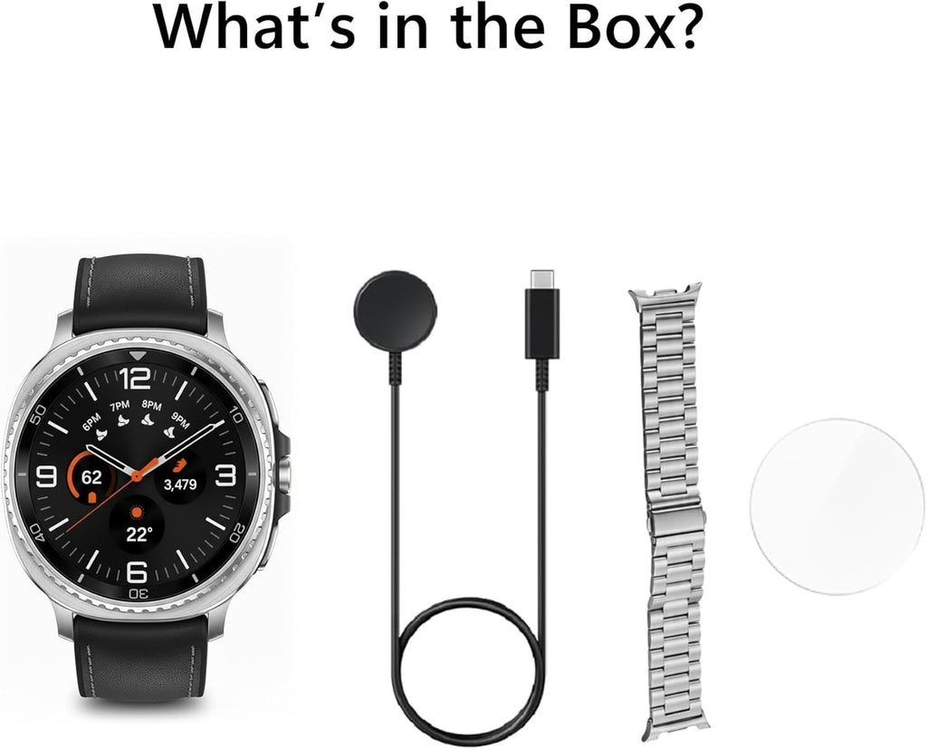 Samsung Galaxy Watch 8 Classic (2025) 46mm LTE Smartwatch – Black | Rotating Bezel, Sleep & Fitness Tracking, Energy Score, Quick Button US Version + Extra Stainless Steel Band & Screen Protector