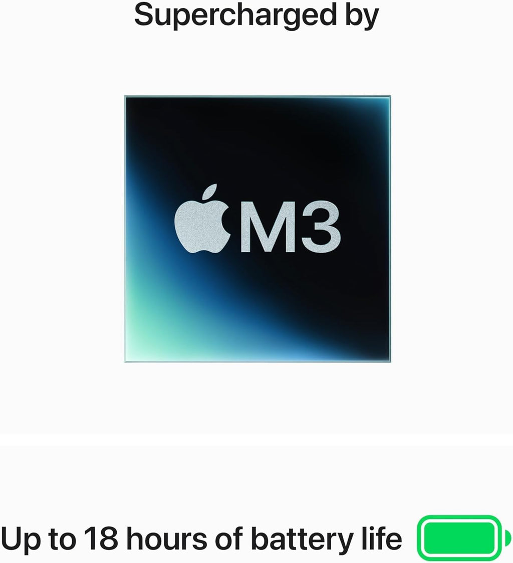 2024 Apple MacBook Air with Apple M3 Chip (13-inch, 16GB RAM, 512GB SSD Storage) (QWERTY English) Space Gray (Renewed Premium)