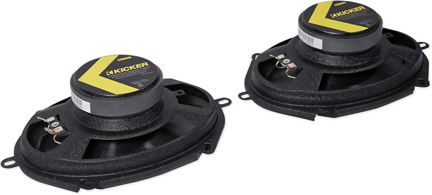 Kicker 46CSS684 Car Audio 6x8 Component Full Range Stereo Speakers Set CSS68 (Renewed)