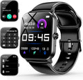 Smart Watch, 1.85" Smartwatch for Men Women (Answer/Make Call), Heart Rate, Sleep Monitor, Pedometer, 120+ Sport Modes Activity Tracker, IP68 Waterproof Fitness Watch for Android iOS（Black）