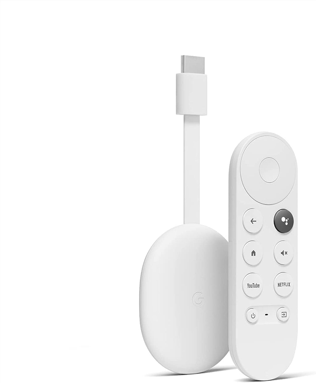 Google Chromecast with Google TV - Streaming Entertainment with Voice Search - Watch Movies, Shows, and Live TV in 4K HDR Streaming Media Player - Includes Pouch and Cleaning Cloth - Snow