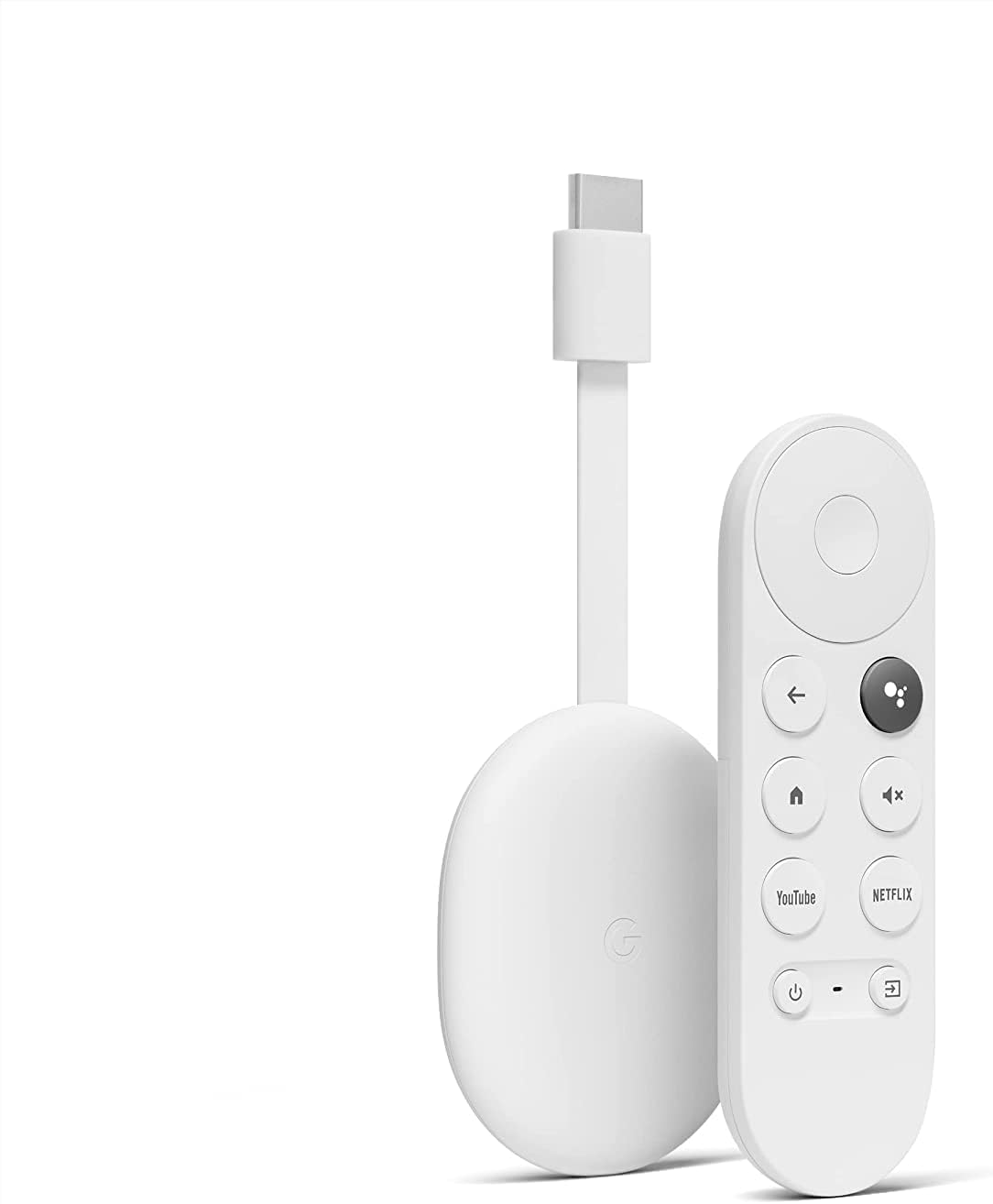 Google Chromecast with Google TV - Streaming Entertainment with Voice Search - Watch Movies, Shows, and Live TV in 4K HDR Streaming Media Player - Includes Pouch and Cleaning Cloth - Snow