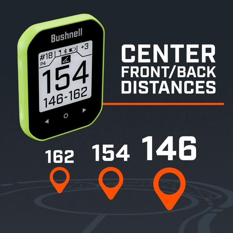 Bushnell Golf Phantom 3 Slope GPS – Handheld, Touchscreen, Slope-Adjusted Distances, 38,000+ Courses & Magnetic Cart Mount, Green