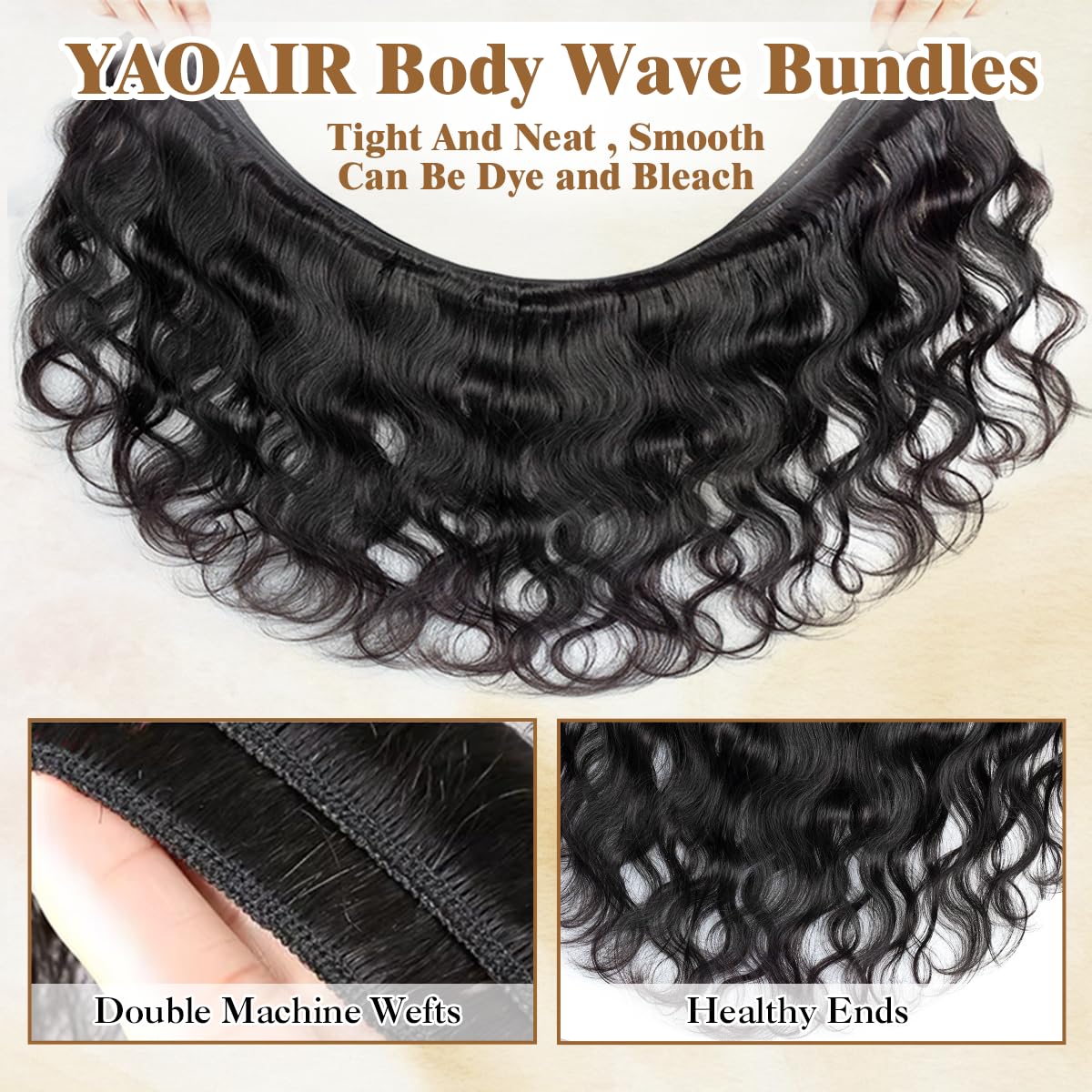 16A Raw Human Hair Bundles,3 Bundles 18 20 22 Inch Body Wave Bundles Human Hair,100% Unprocessed Brazilian Virgin Hair,Quick Weave,Hair Extensions Natural Black For Women,3X Longer Lifespan