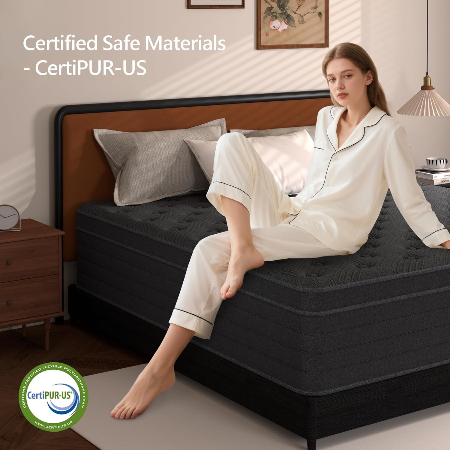 Queen Size Mattress 14 Inch,Hybrid Mattress in a Box with Individual Pocket Spring,Gel Memory Foam Queen Mattress,Breathable Supportive and Pressure Relief for Cool Night,Medium Firm