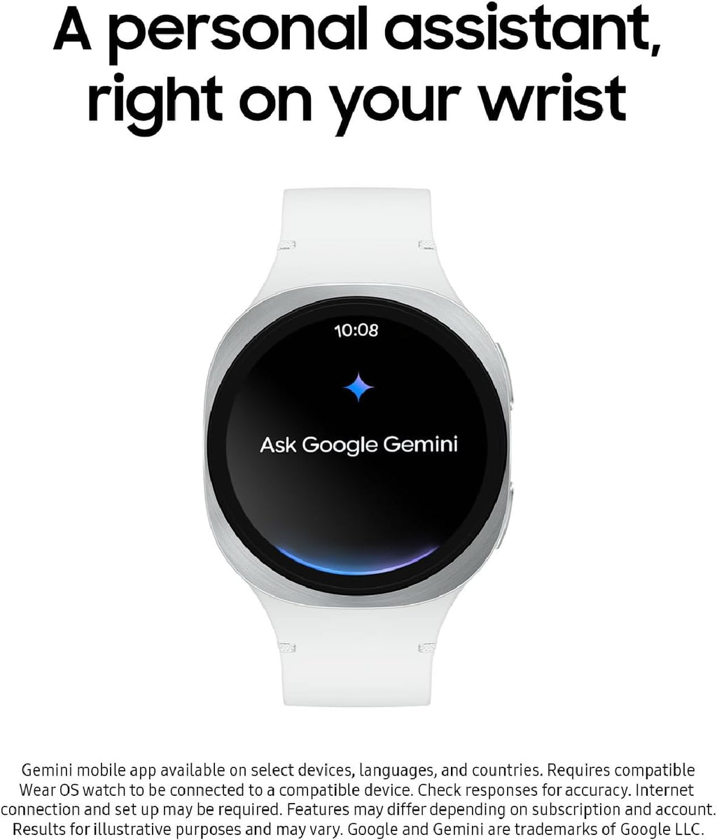 Samsung Galaxy Watch 8 (2025) 40mm Bluetooth Smartwatch, Cushion Design, GPS Fitness Tracker, Sleep Coaching, Running Coach, Energy Score, Heart Rate Tracking, Silver US Version, 2 Yr Warranty