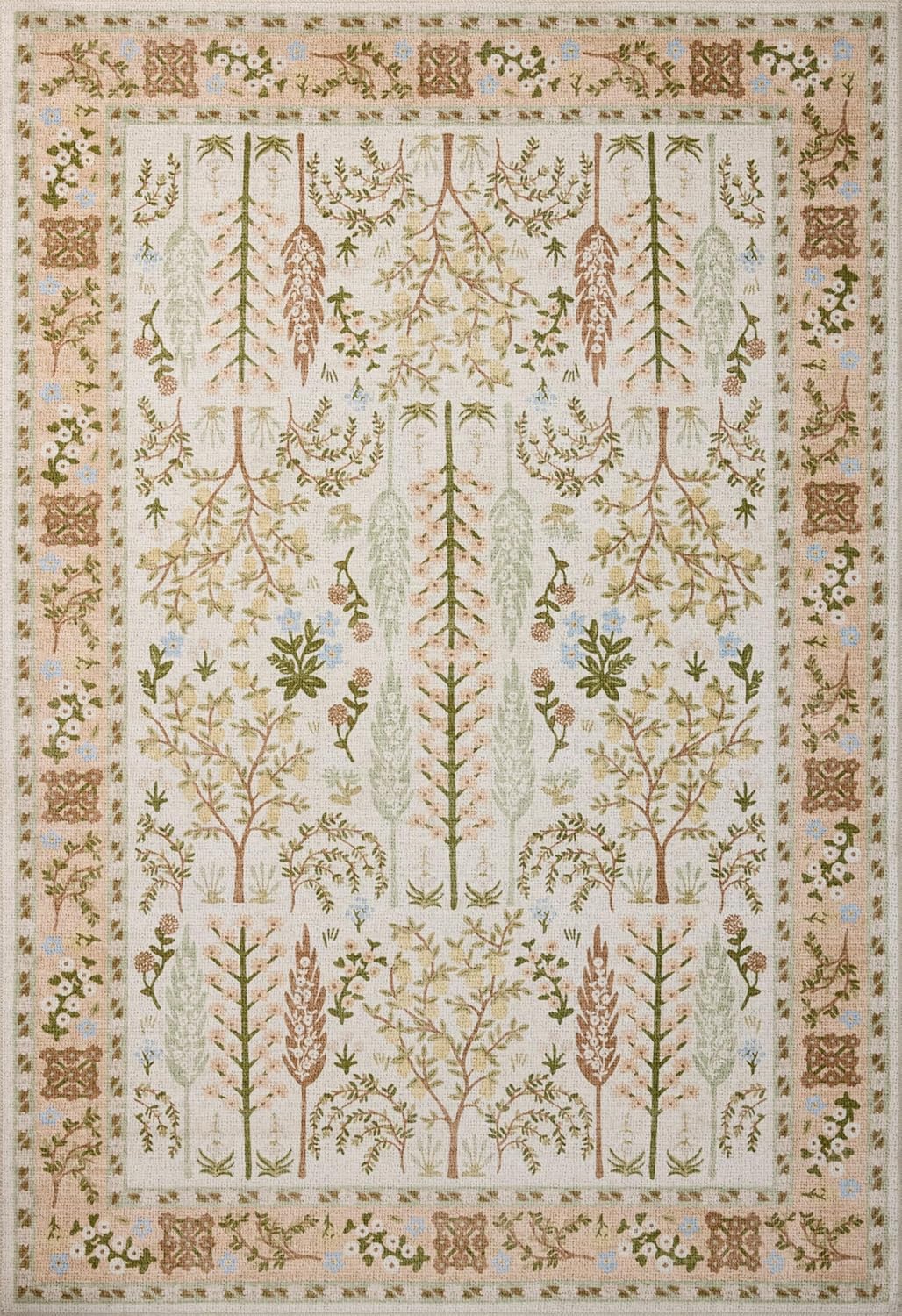 Loloi Rifle Paper Co. Canopy Collection CNP-01 Cream 6'-0" x 9'-0" Area Rug