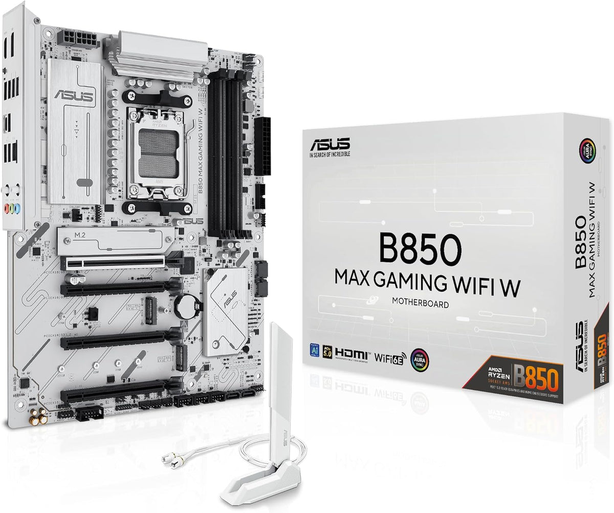 Asus B850 MAX Gaming WiFi W Gaming Desktop Motherboard - AMD B850 Chipset - Socket AM5 - ATX