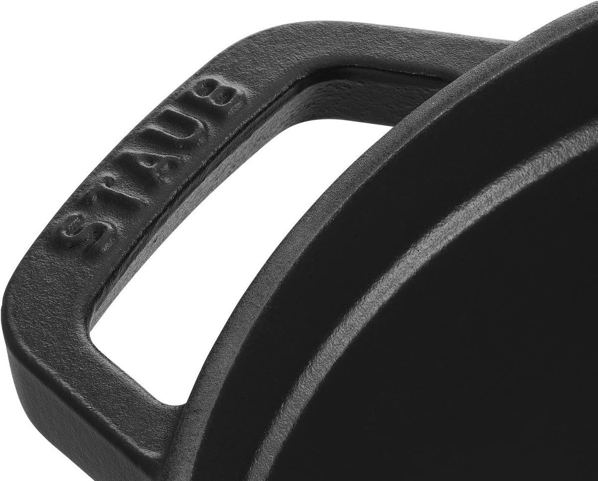 Staub Cast Iron Round Cocotte, Dutch Oven, 5.5-quart, serves 5-6, Made in France, Matte Black