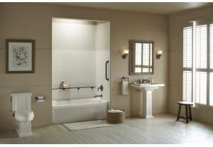 KOHLER 99662-24-1WA Damask 24-Inch Wide Medicine Cabinet Surround, Linen White