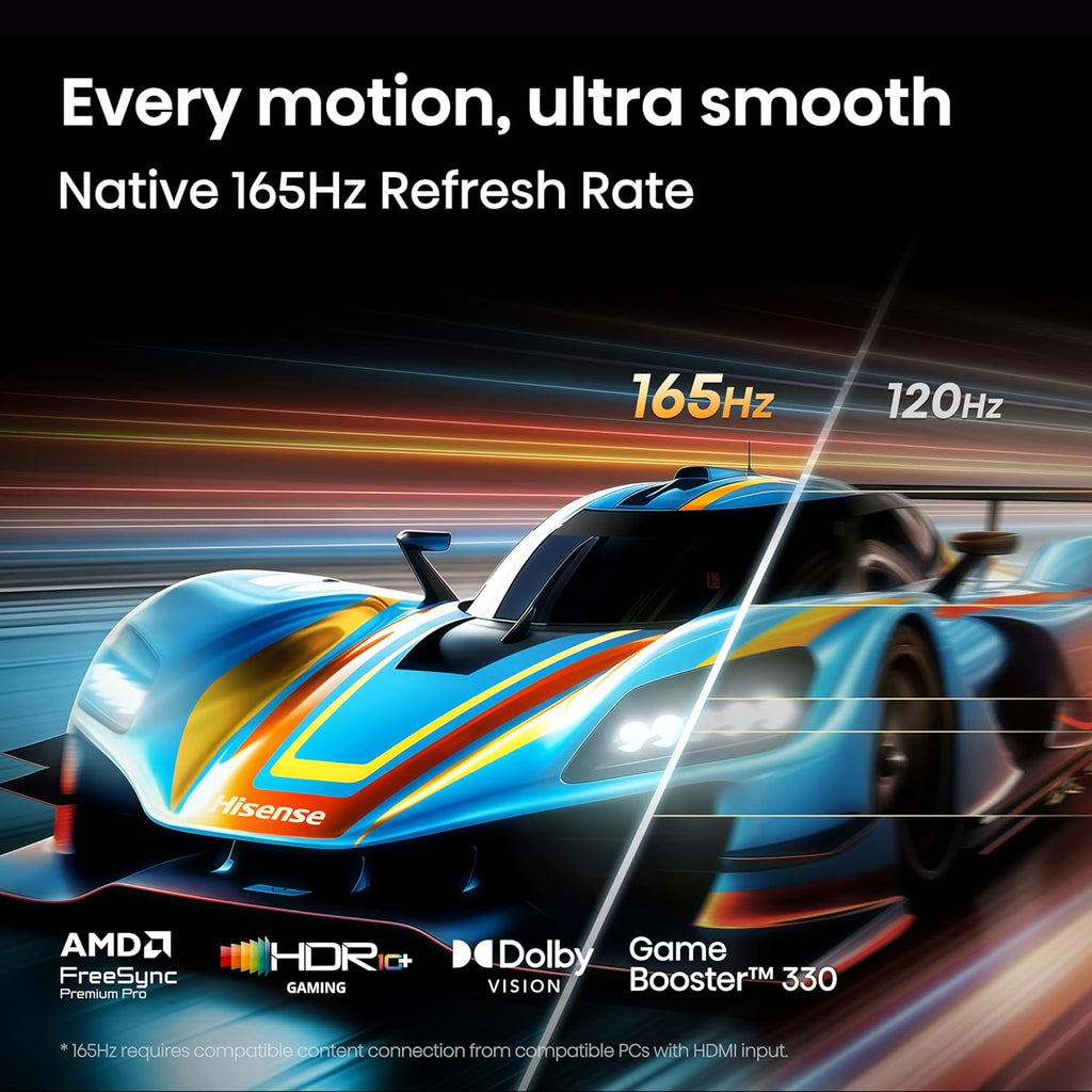 Hisense 55" U7 Mini-LED ULED 4K UHD Best Premium Gaming Google Smart TV (55U7SG, 2026 NEW) - Hi-QLED, Native 165Hz, VRR 330, HDR10+, Dolby Vision IQ·Atmos, IMAX Enhanced, Anti-Reflection, 2.1.2 Ch