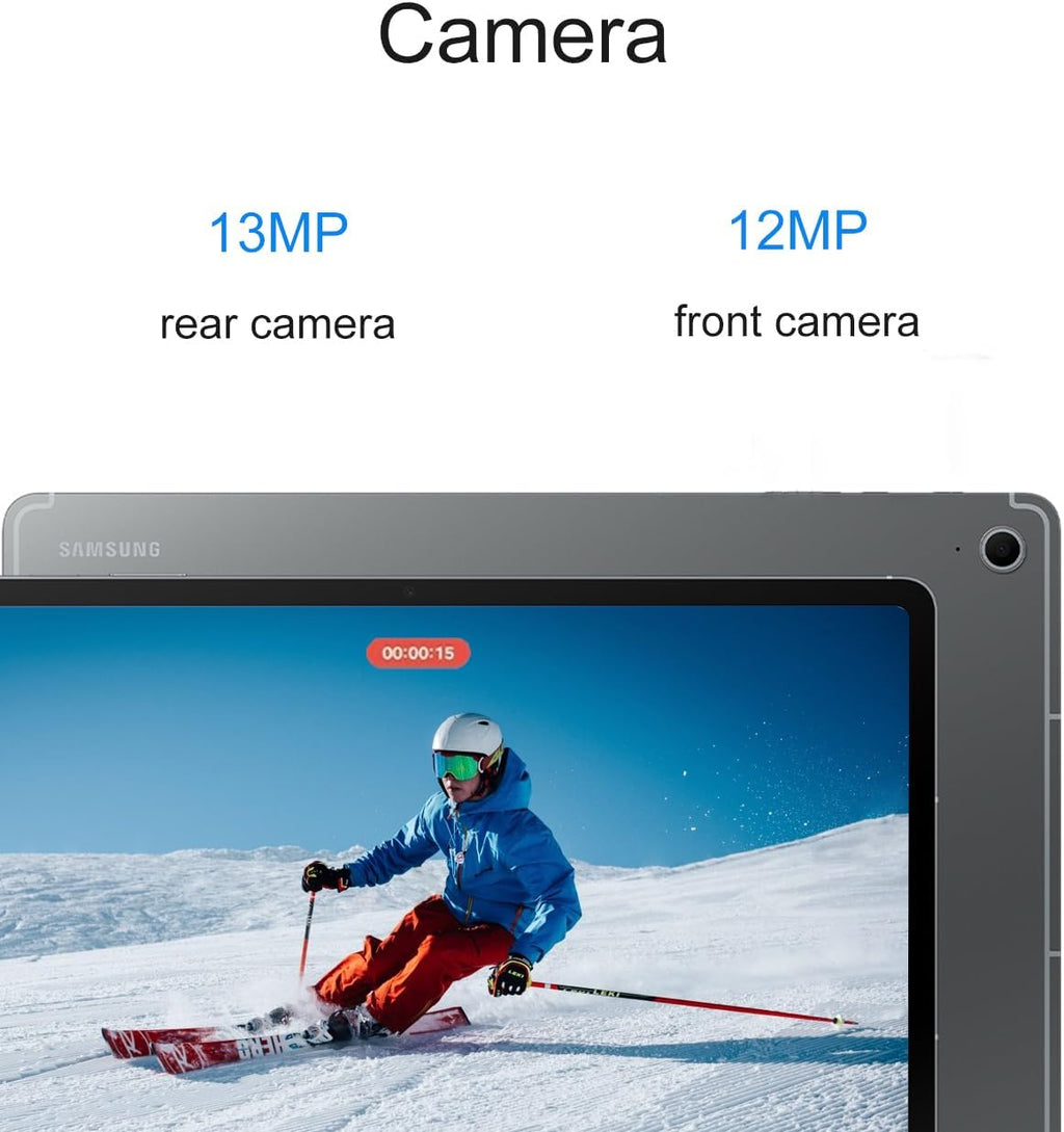 Samsung Galaxy Tab S10 FE Android Tablet (10.9" 2K+ Touchscreen, 8-Core, 8GB RAM, 256GB Storage (128GB+128GB SD Card)), S Pen, Long Battery Life, Dual Cameras, Lightweight, SM-X520, NA Version, Gray