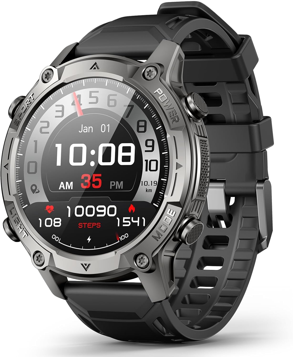 2026 AI Smart Watch with Standalone GPS & Offline Maps, 5ATM Waterproof, 1.43" AMOLED, 21-Day Battery, 178 Sports Modes, Compass, Heart Rate/SpO2/Stress/Sleep Monitor, for Android iOS Men Women