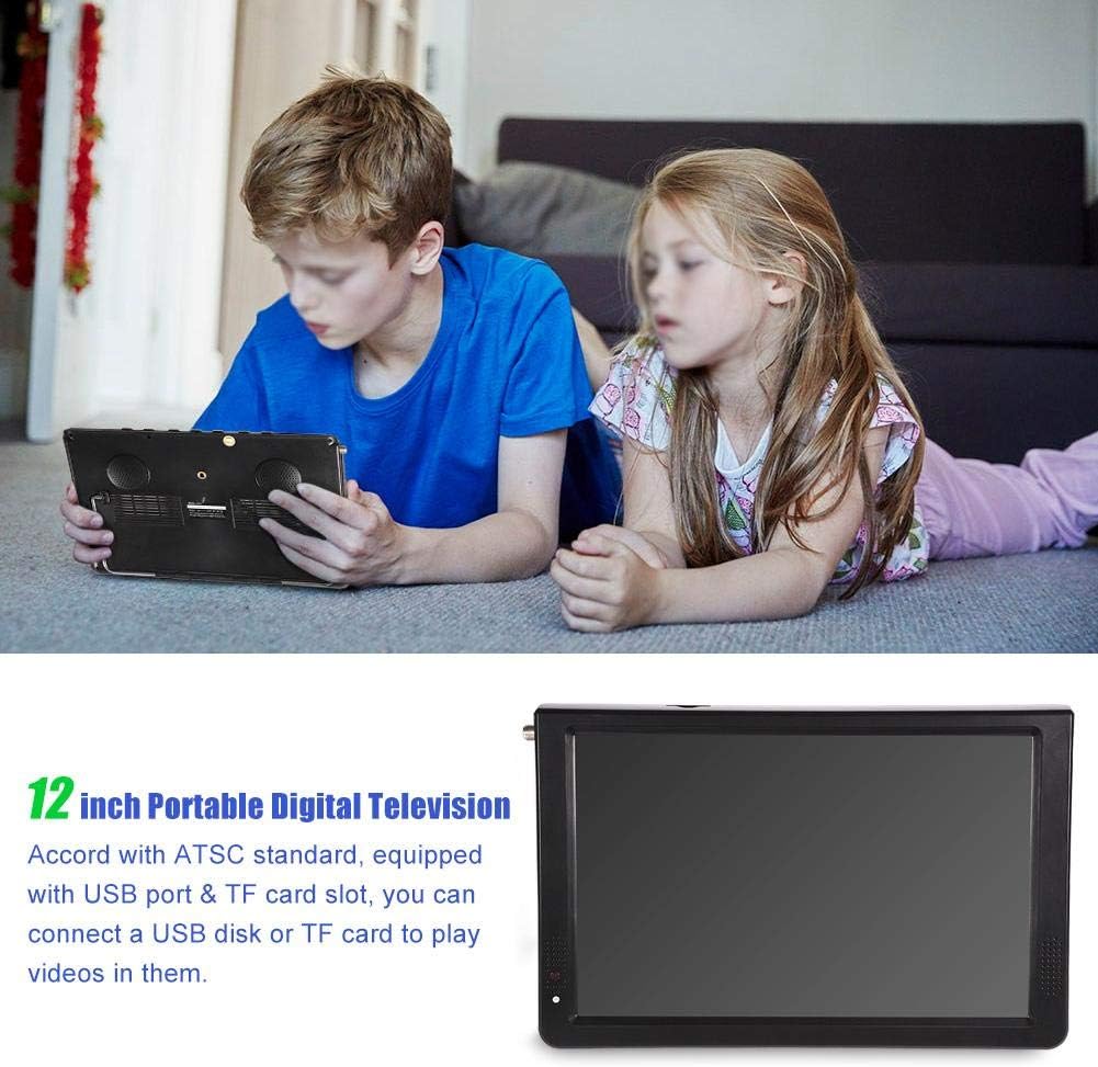 Pomya 12 inch Digital Television ATSC Portable TV 1080P HD HDMI Video Player for Home Car (US)