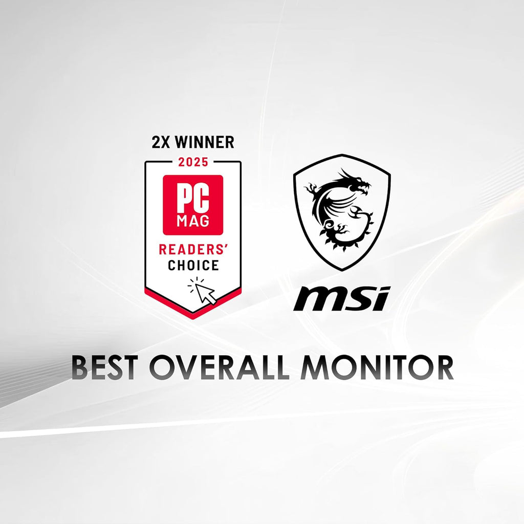 msi PRO MP243W E14 24-inch IPS 1920 x 1080 (FHD) Computer Monitor, 144Hz, Adaptive-Sync, HDR Ready, HDMI, Display Port, VESA Mountable, Tilt, 4-Side Slim Bezel, 1ms, White