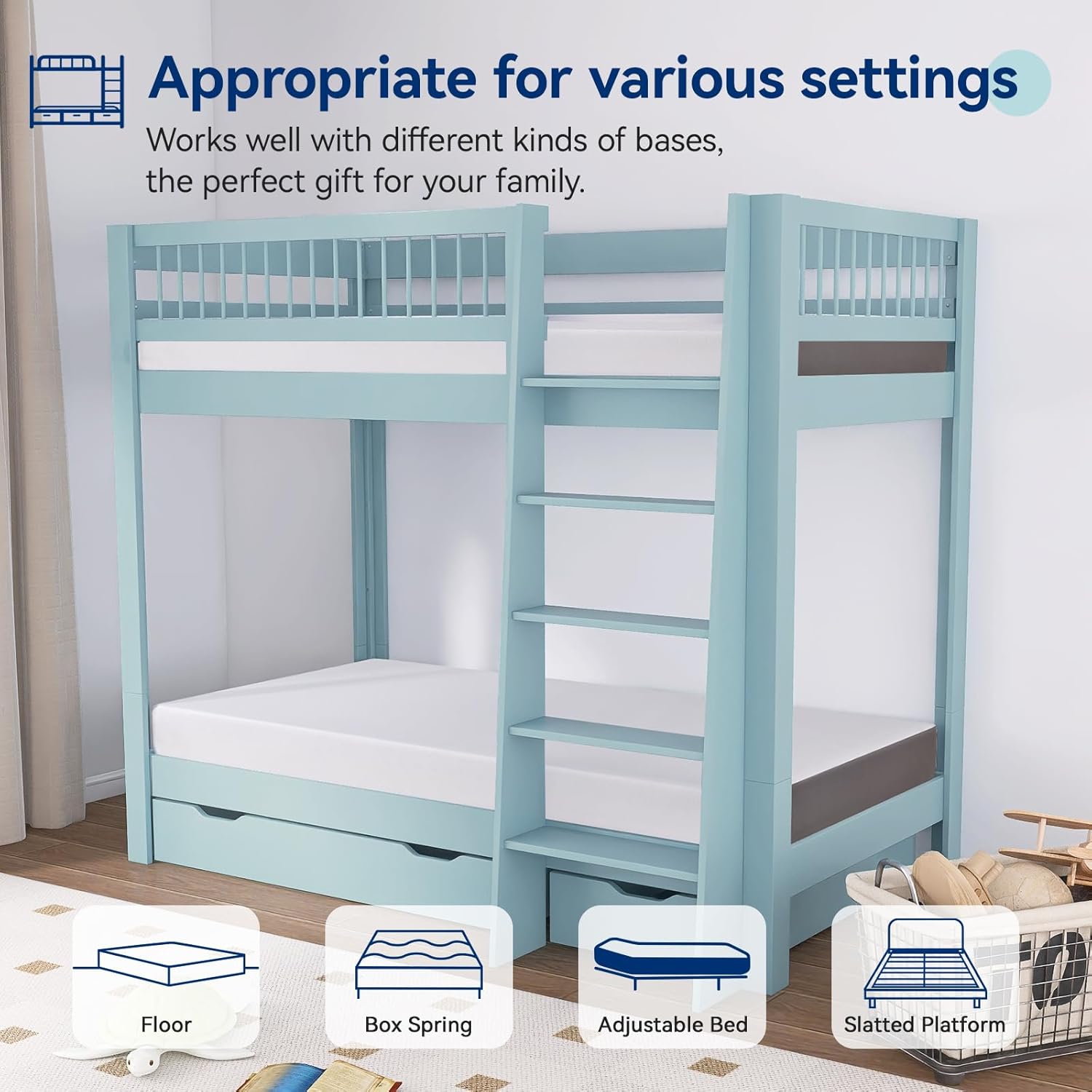 Amazon Basics Gel Memory Foam Mattress, Soft Plush Feel, Breathable Premium Knitted Fabrics, Removable Cover, Easy Set Up, 6 Inch, Full, White/Grey