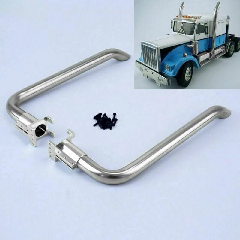 1/14 Rc Model DIY Tmy American King Truck Exhaust Pipe Metal Car Parts