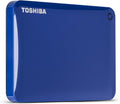 Toshiba Canvio Connect II 1TB Portable Hard Drive, Blue (HDTC810XL3A1)