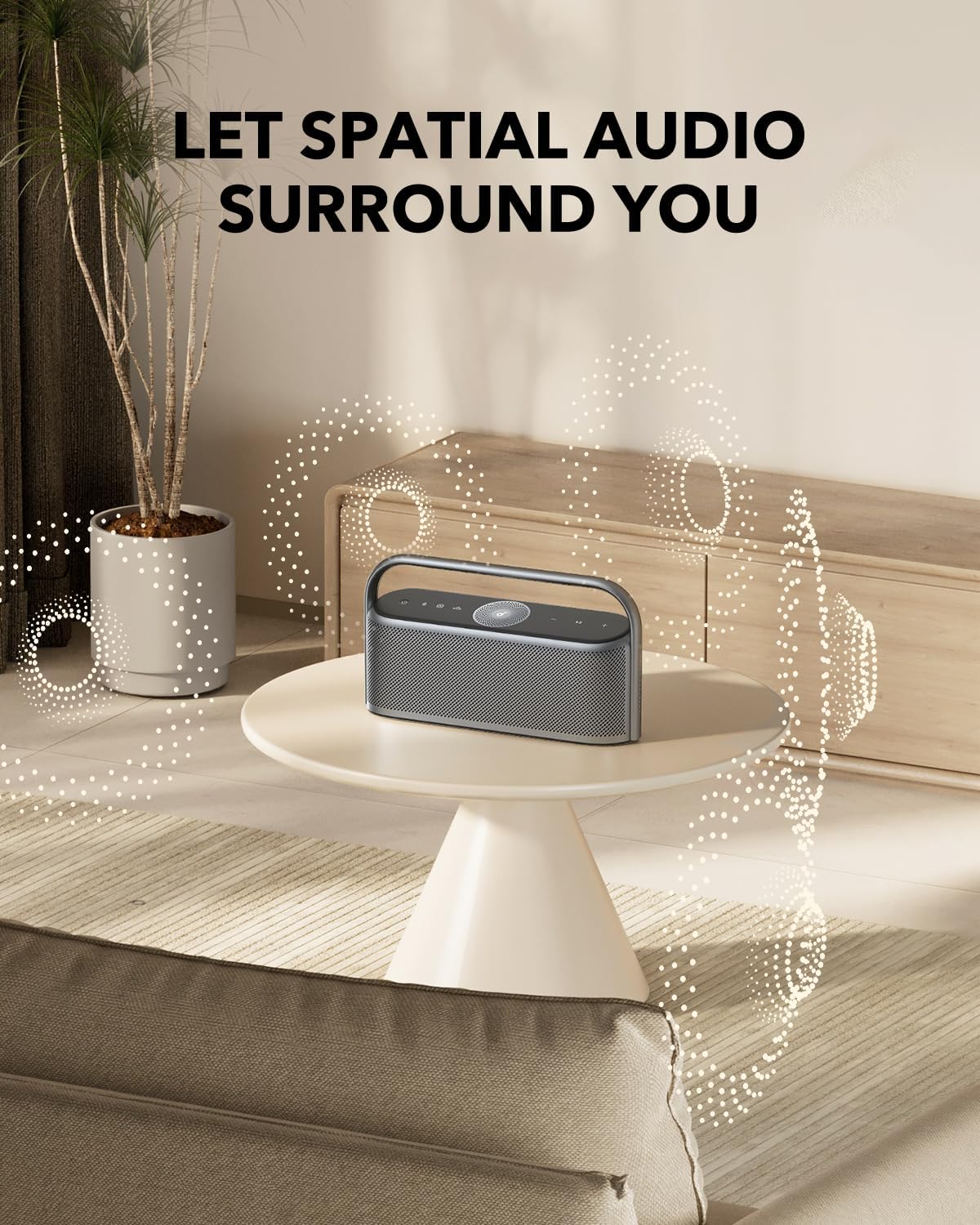 Soundcore Motion X600 Portable Bluetooth Speaker with Spatial Audio, 50W Sound, IPX7 Waterproof, Pro EQ, AUX-in, for Home, Office, Backyard and Bathroom Use (Blue)