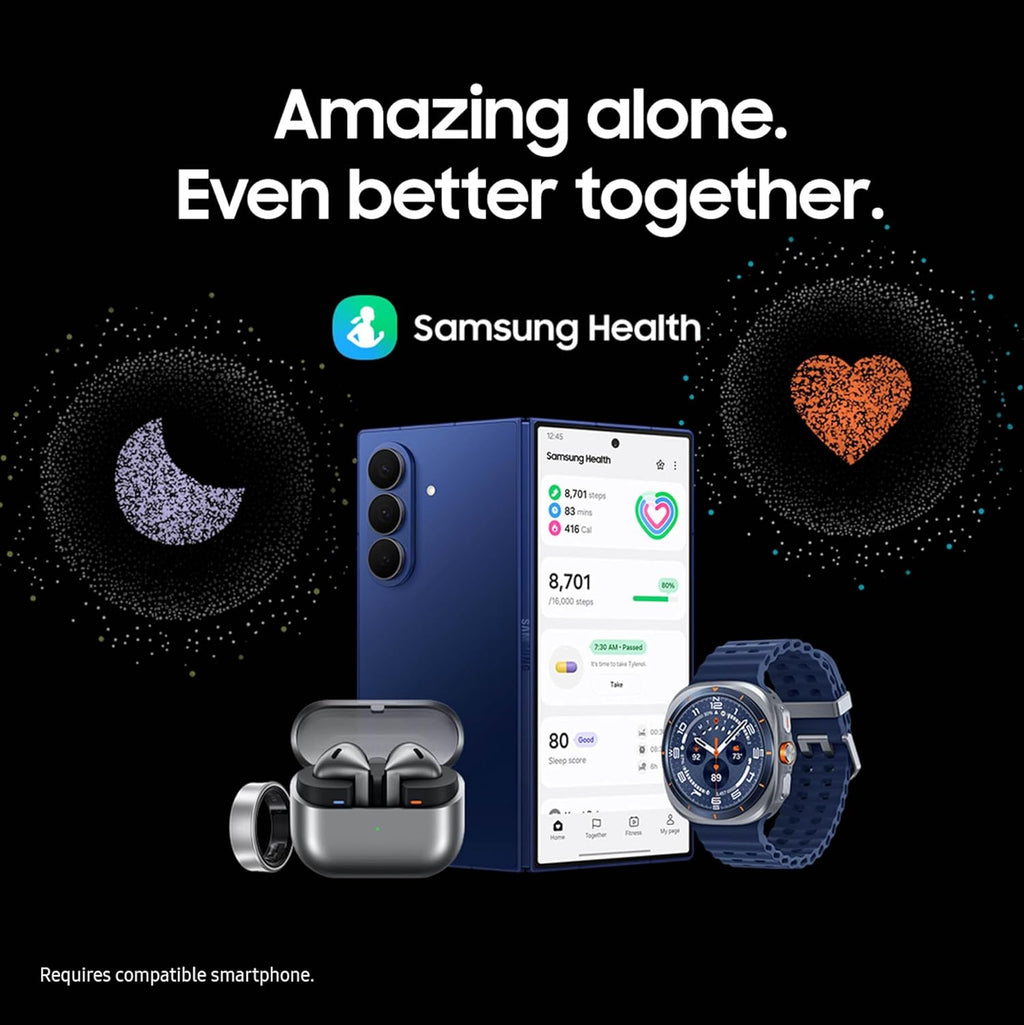Samsung Galaxy Watch Ultra (2025) 47mm LTE Smartwatch, Titanium Casing, Advanced Sleep Coaching, Running Coach, Energy Score, Heart Rate Tracking, GPS, Titanium White (Renewed)