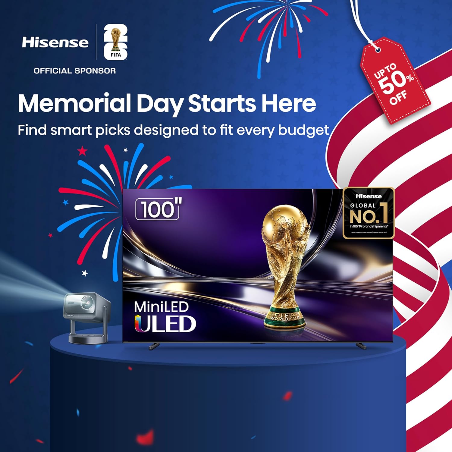 Hisense 50“ Hi-QLED S7 CanvasTV Series 4K UHD Google Smart Art TV (50S7SG, 2026 New) - Art Mode, Anti-Glare Panel, Dolby Vision HDR, Hi-Matte Display, Frame & UltraSlim Wall Mount Included