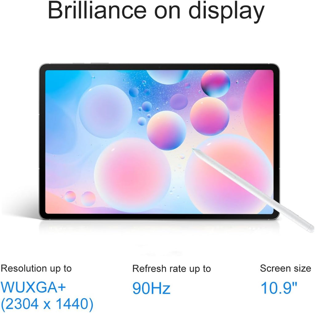 Samsung Galaxy Tab S10 FE Android Tablet (10.9" 2K+ Touchscreen, 8-Core, 8GB RAM, 256GB Storage (128GB+128GB SD Card)), S Pen, Long Battery Life, Dual Cameras, Lightweight, Gray, NA Version, SM-X520