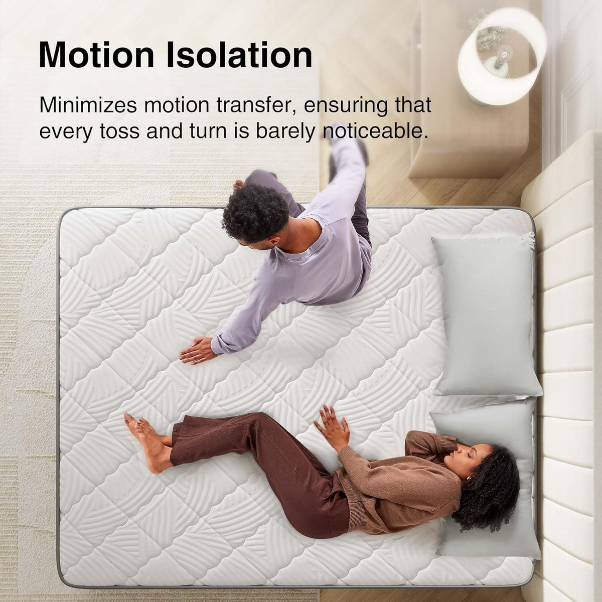 Novilla Full Size Mattress 12 Inch, Hybrid Mattress Full Size with Comfy Support, Bed Mattresses in a Box with Individual Pocket Springs for Motion Isolation & Pressure Relief, Certipur-Us Certified