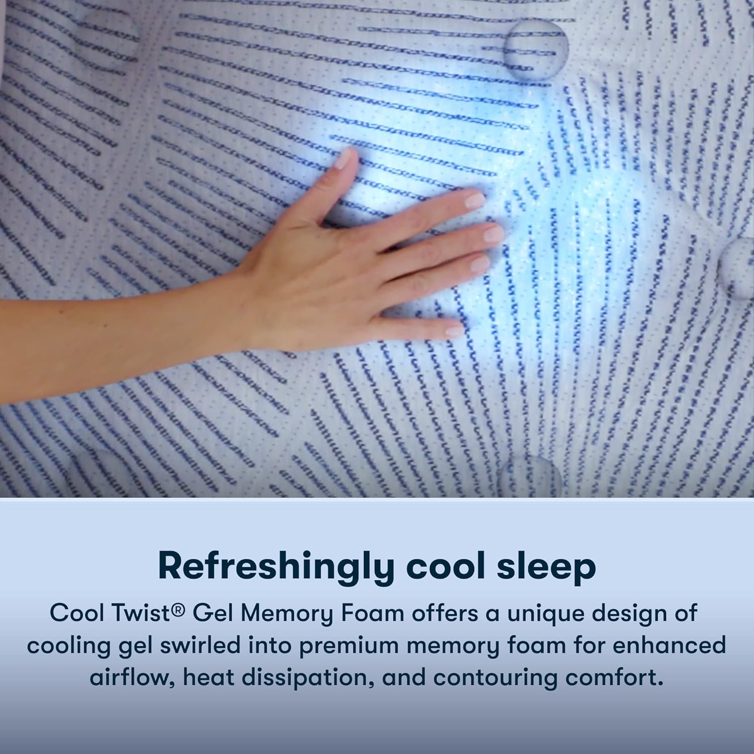 Serta Perfect Sleeper Enhanced 12" Queen Mattress - Firm, Cooling Gel Memory Foam, Pocket Innersprings for Motion Isolation, Edge Support, CertiPUR-US Certified - Nurture Night