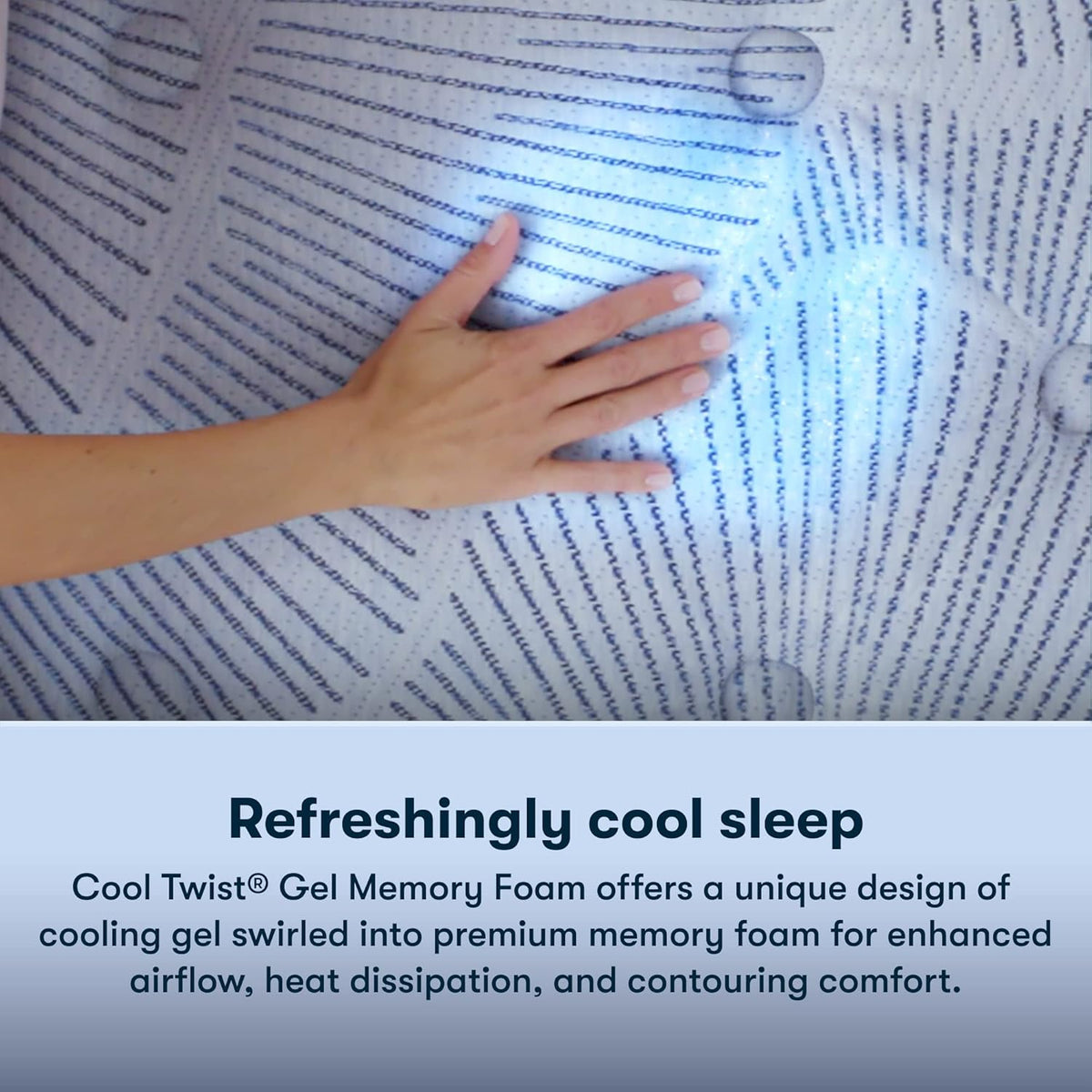 Serta Perfect Sleeper Enhanced 12" Queen Mattress - Firm, Cooling Gel Memory Foam, Pocket Innersprings for Motion Isolation, Edge Support, CertiPUR-US Certified - Nurture Night