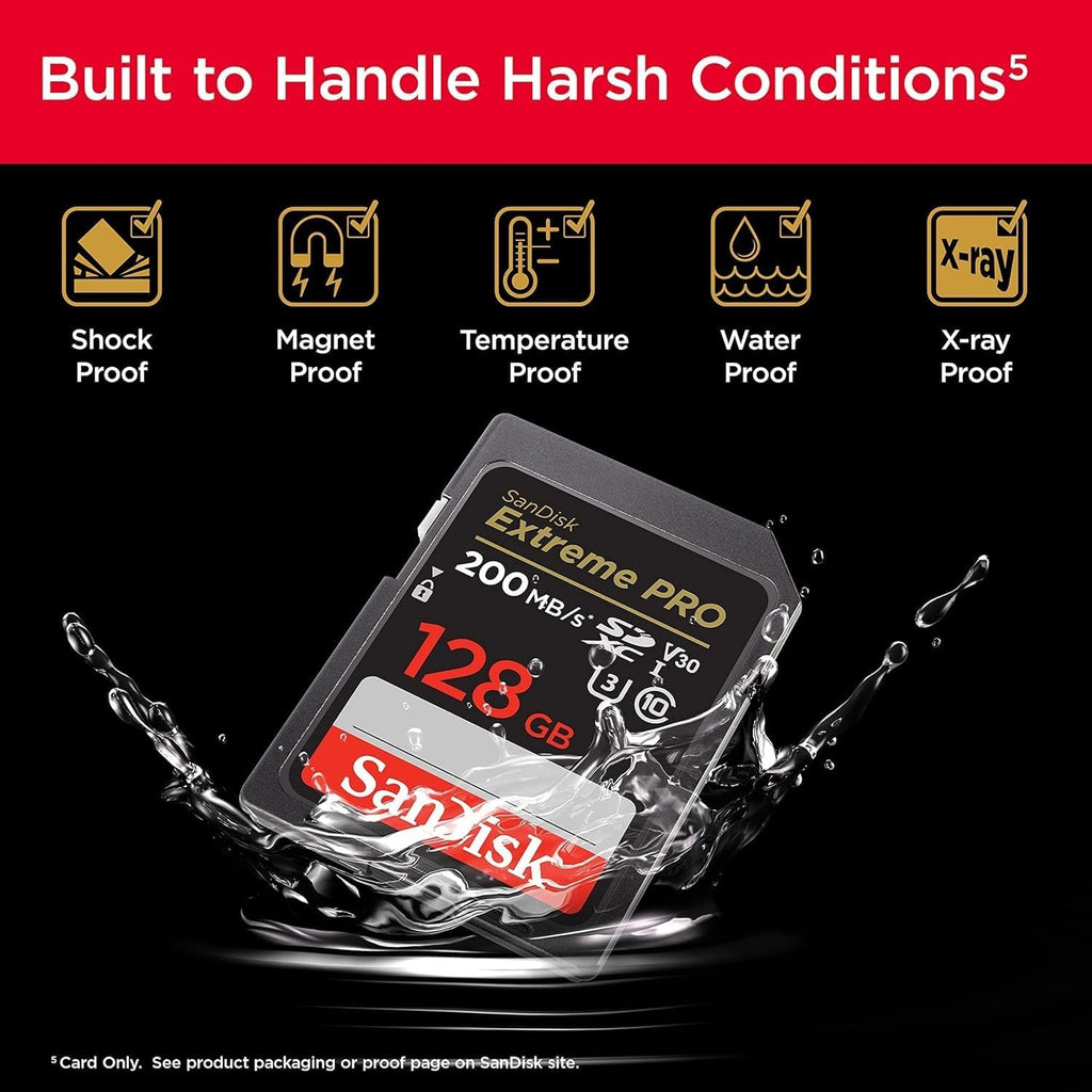 SanDisk Extreme PRO 128GB 2-Pack UHS-I U3 SDXC Memory Card + Green Extreme USB 3.0 Type-A and Type-C OTG Card Reader