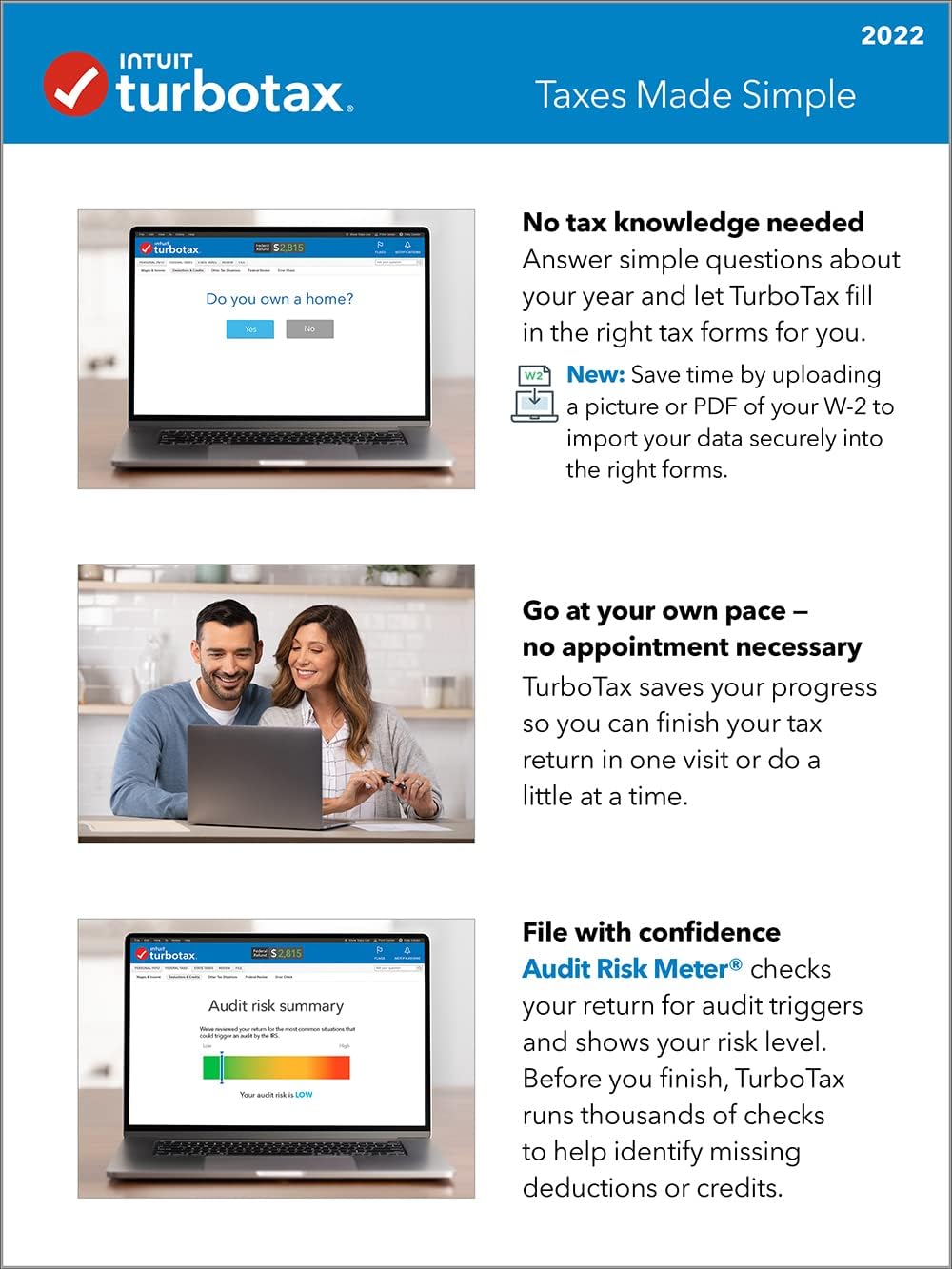 Old Version TurboTax Home & Business 2022 Tax Software, Federal and State Tax Return, Amazon Exclusive PC/MAC Download