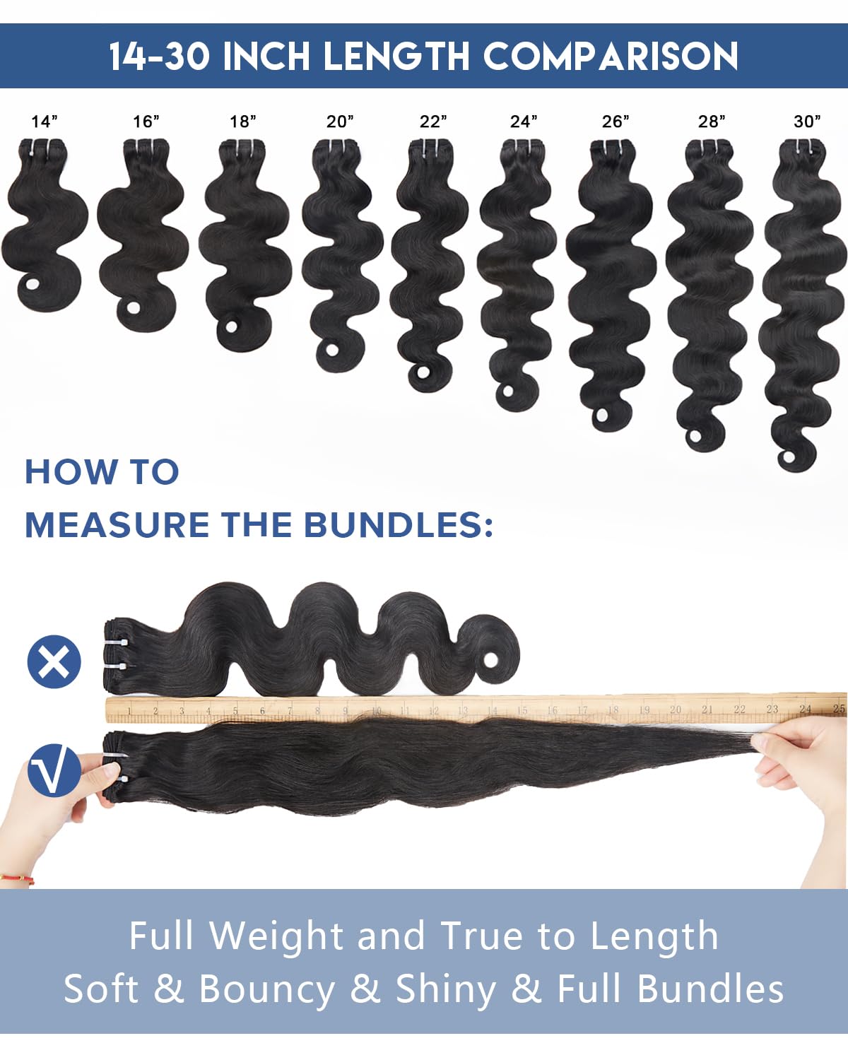 Lucklady 16A Raw Bundles Human Hair Body Wave, 4 Bundles 18 20 22 24 Inch Body Wave Bundles Human Hair, Triple Lifespan Virgin Remy hair