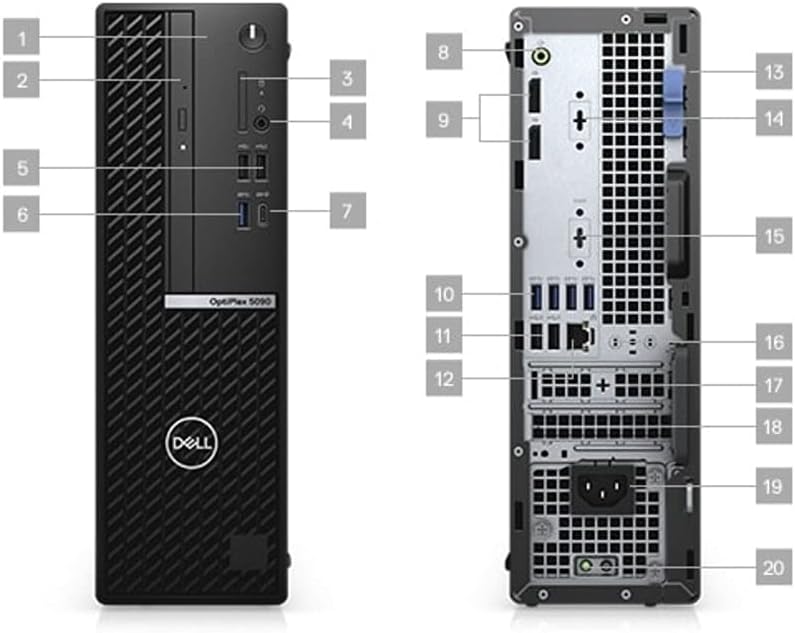 Dell Optiplex 5090 SFF Desktop | Core i5-10500 - 512GB SSD Hard Drive - 16GB RAM | 6 cores @ 4.5 GHz Win 11 Pro Black (Renewed)