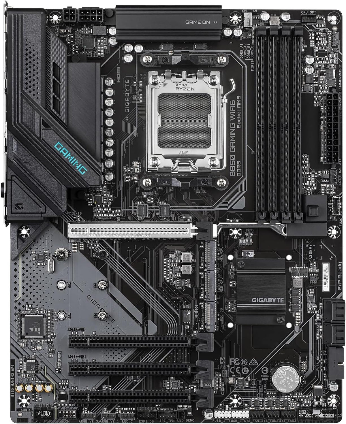MICRO CENTER AMD Ryzen 7 9700X CPU Processor with GIGABYTE B850 Gaming WIFI6 Motherboard (ATX, DDR5, 3X M.2, PCIe 5.0, USB-C, WIFI6)