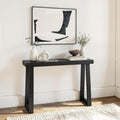 Plank+Beam Solid Wood Console Table, 46 Inch, Sofa Table, Narrow Entryway Table for Hallway, Behind The Couch, Living Room, Foyer, Easy Assembly, Black
