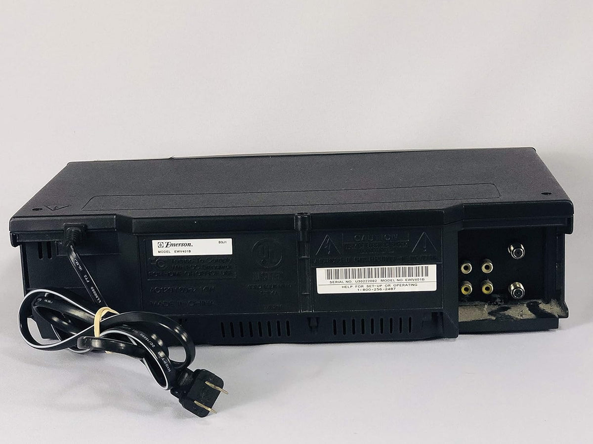 Emerson EWV401B Video Cassette Recorder Player VCR Da-4Head