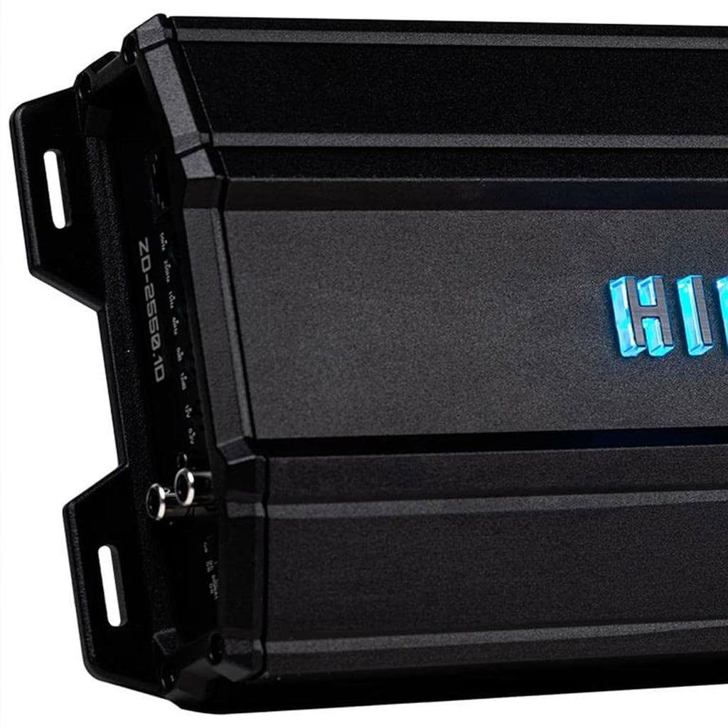 Hifonics Zeus Delta 2,550 Watt Compact Mono Block Nickel Plated Mobile Car Audio Amplifier with Auto Turn On Feature, ZD-2550.1D, Black