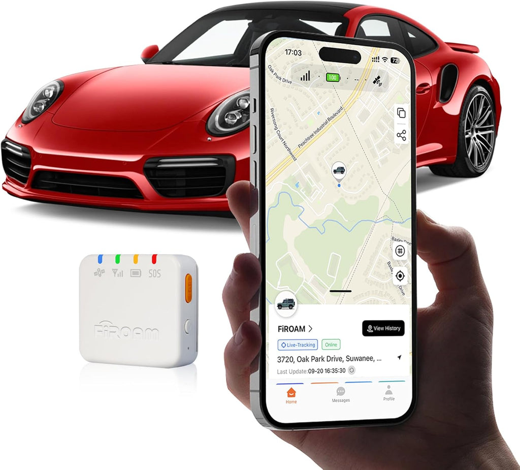 QuadTrack GPS Tracker for Vehicles, Car GPS Tracking Device with 6-Month Data Plan, Real-Time 4G LTE Vehicle Tracker, 3-Year Battery Life, Geo-Fence, Magnetic Mount, Fleet & Personal Use