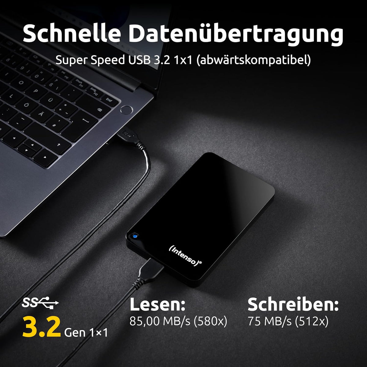 Intenso 6023560 1TB Memory Drive USB 3.0 2.5" External Hard Drive
