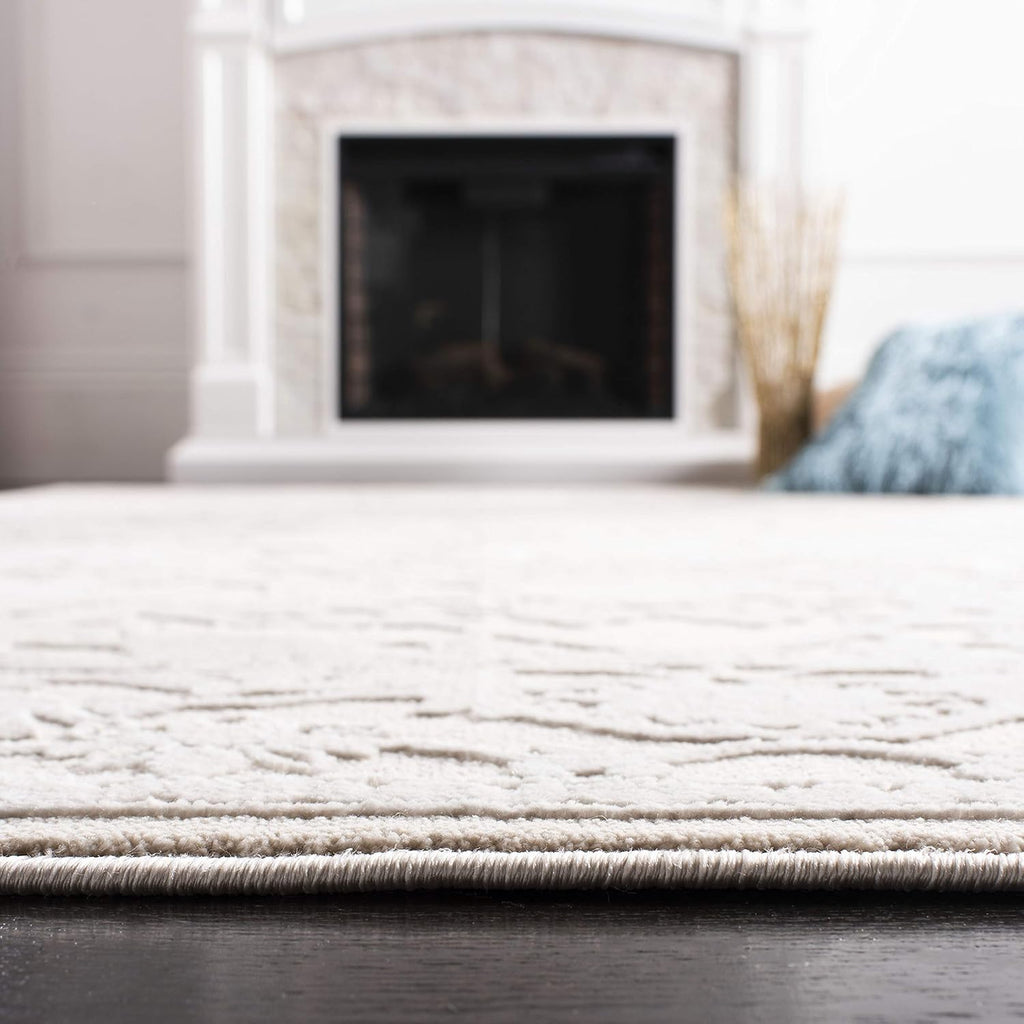 SAFAVIEH Area Rug 10x14 - Reflection Collection - Large - Cream & Ivory, Non-Shedding & Easy Cleaning, Ideal for Living Room, Bedroom (RFT665D)