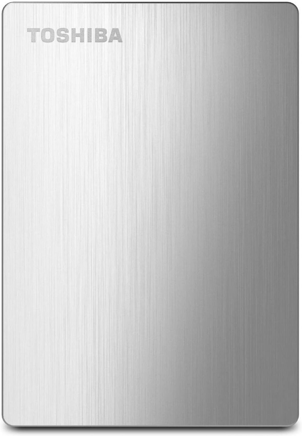 Toshiba Canvio Slim II 1TB Portable External Hard Drive, Silver (HDTD210XS3E1)