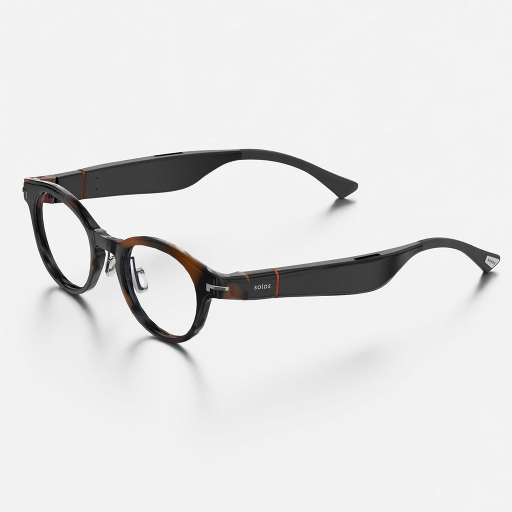 SOLOS AI Smart Glasses | AirGo A5 5th Gen | Hydro 8 Shiny Havana | Integrated ChatGPT for Travel and Real Time Translation | Stereo Speakers | Blue Light Blocker | Compatible with iOS and Android