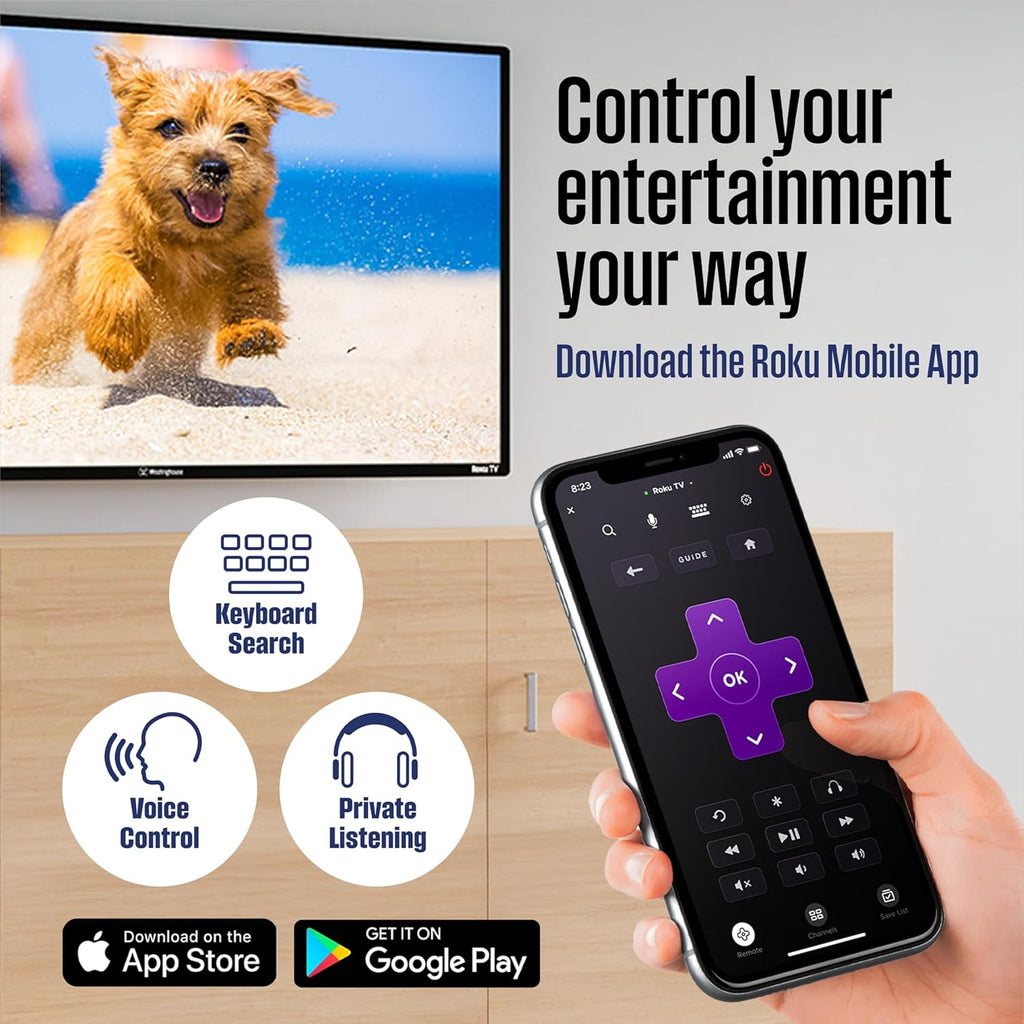 Westinghouse Roku TV - 43 Inch Smart TV, 4K UHD Television with Wi-Fi Connectivity and Mobile App, Flat Screen, Bluetooth, Compatible with Apple AirPlay, Alexa and Google Assistant