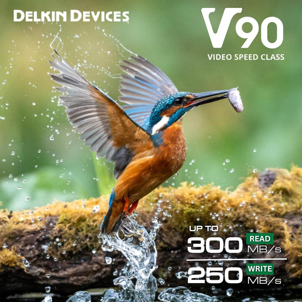 Delkin Devices Black 64GB SDXC UHS-II V90 SD Memory Card (2-Pack)