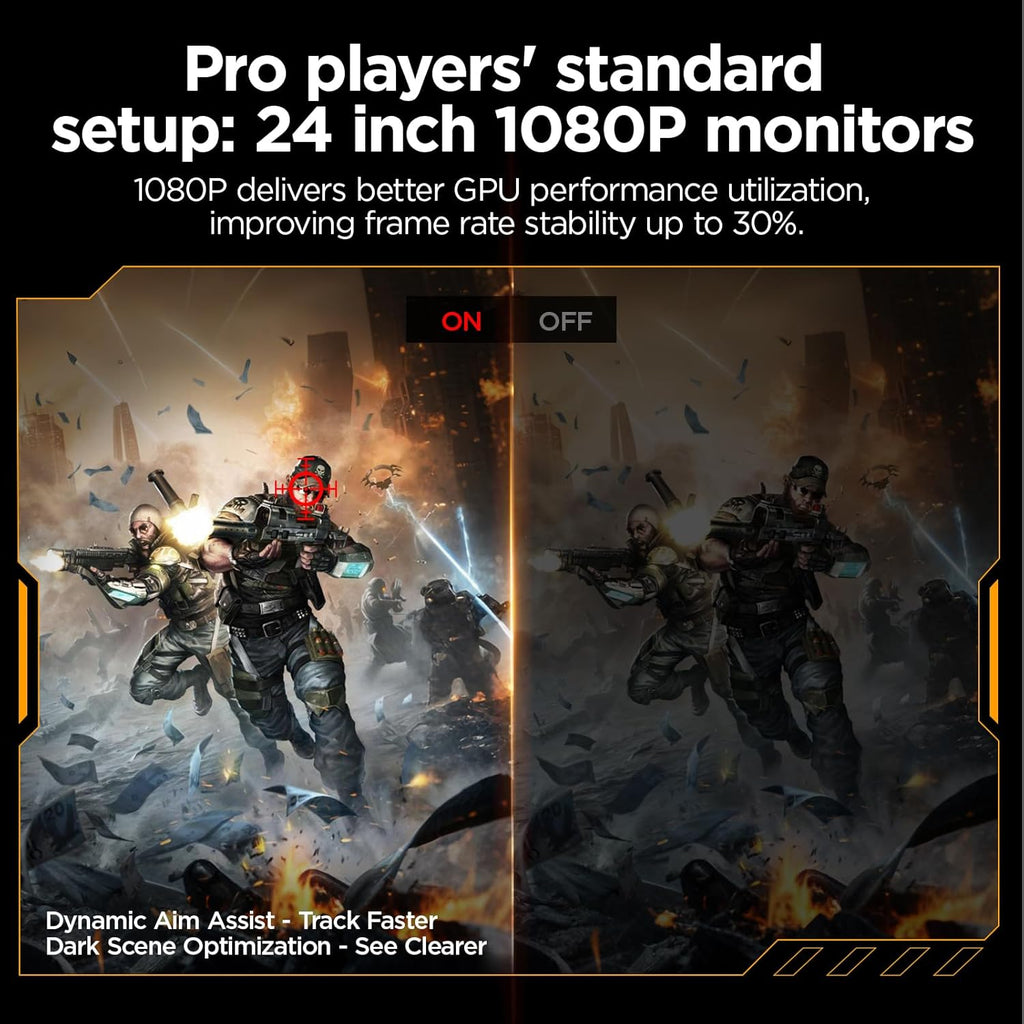 KOORUI 24" Gaming Monitor, 240Hz 1ms Response, FHD HDR400 Display, 90% DCI-P3 Color Gamut, Adaptive Sync, Ultra Slim Frame, VESA Mountable, HDMI 2.0, DP 1.4