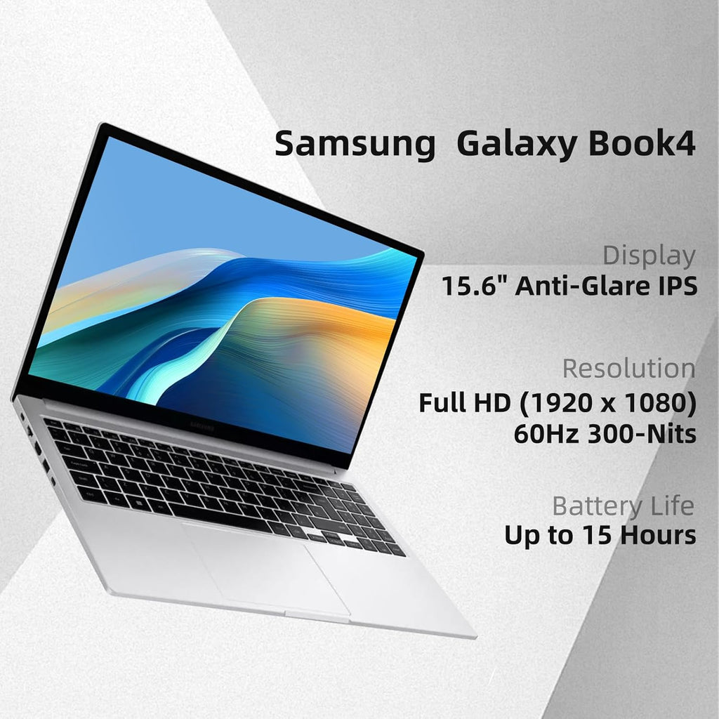 Samsung Galaxy Book4 Business Laptop - 15.6" FHD Display, Intel 10-Core 7-150U(Beats i7 1355U), 16GB RAM, 512GB SSD, Win 11 Pro, Backlit Keyboard, Fingerprint, Long Battery Life, W/Redragon Accessory