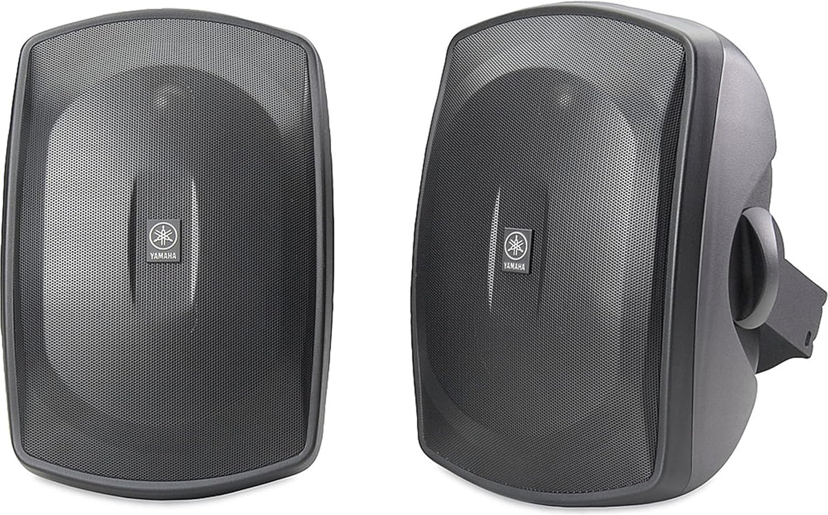 Yamaha NS-AW390 All Weather Indoor/Outdoor 6.5-inch 2-Way Speakers includes Wall/Ceiling Mounts - Pair (Black)